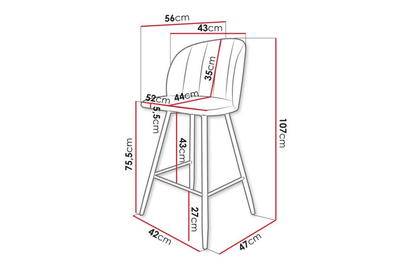 Kintore Barstol - Svart - Möbler - Fåtölj & stolar - Barstol & barpall
