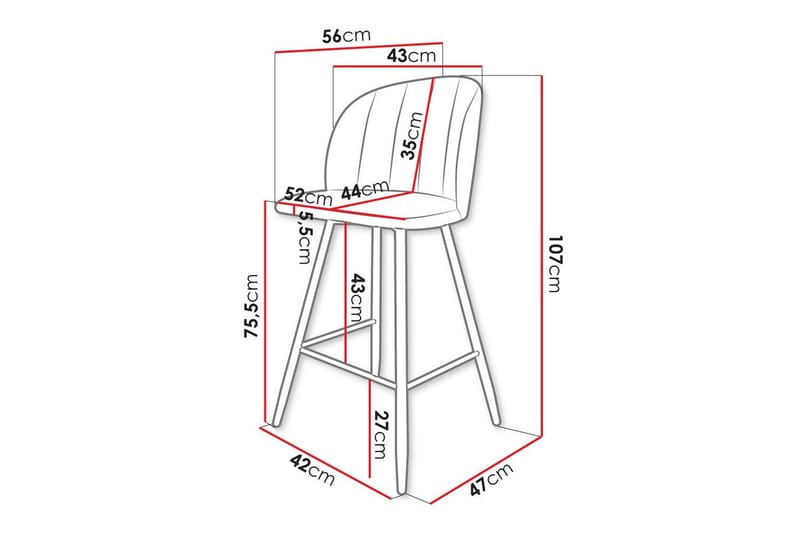 Kintore Barstol - Svart - Möbler - Fåtölj & stolar - Barstol & barpall