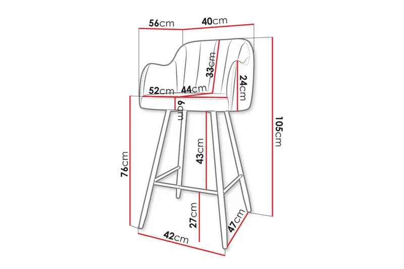 Kintore Barstol - Svart - Möbler - Fåtölj & stolar - Barstol & barpall