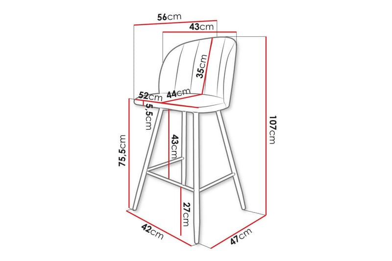 Kintore Barstol - Svart - Möbler - Fåtölj & stolar - Barstol & barpall