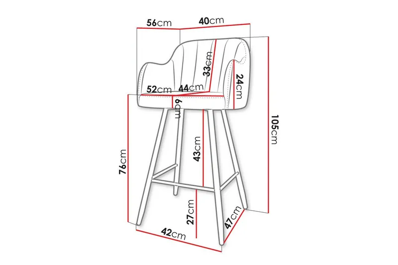 Kintore Barstol - Svart - Möbler - Fåtölj & stolar - Barstol & barpall
