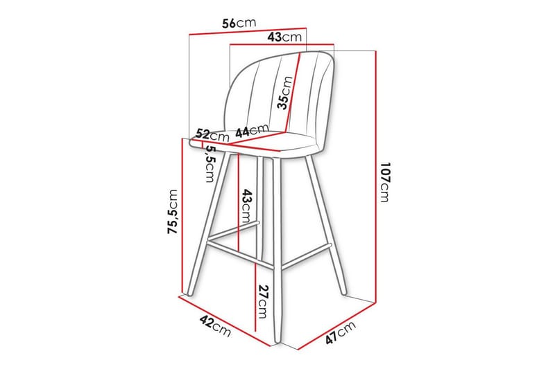 Kintore Barstol - Svart - Möbler - Fåtölj & stolar - Barstol & barpall