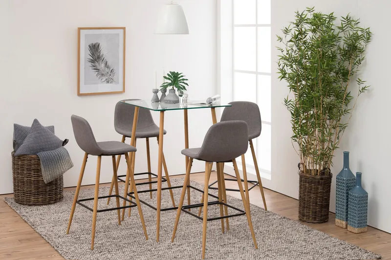 Lejone Barstol - Grå/Ek - Möbler - Fåtölj & stolar - Barstol & barpall