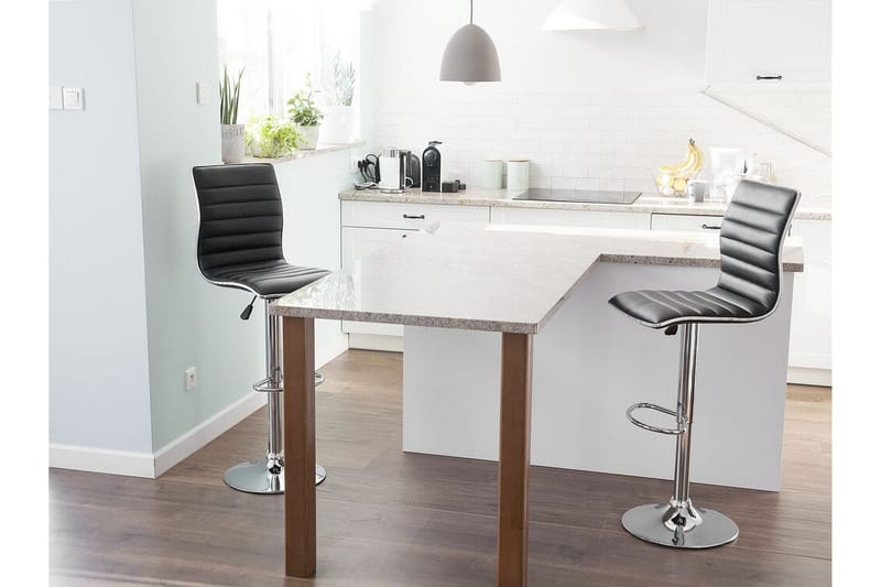 Lucernia Barstol 2-pack - Konstläder/Svart - Möbler - Fåtölj & stolar - Barstol & barpall