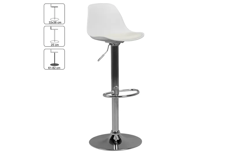 Mateel Barstol - Vit - Möbler - Fåtölj & stolar - Barstol & barpall