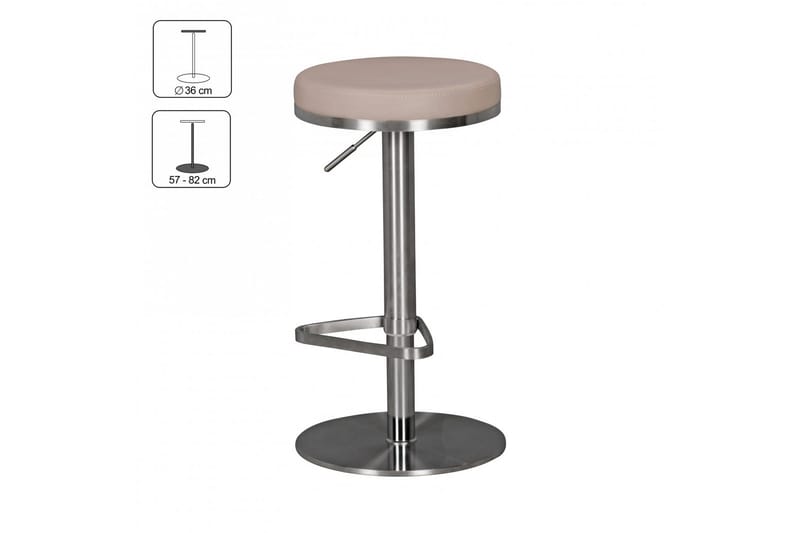 Norsen Barstol - Taupe|Krom - Möbler - Fåtölj & stolar - Barstol & barpall