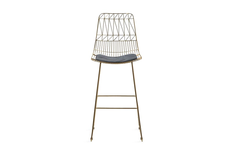 Set med 2 barstolar PRESTON Metall Guld 48cm - Guld - Möbler - Fåtölj & stolar - Barstol & barpall