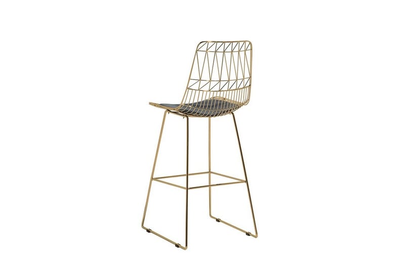 Set med 2 barstolar PRESTON Metall Guld 48cm - Guld - Möbler - Fåtölj & stolar - Barstol & barpall