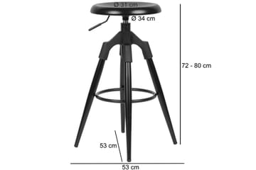 Vabensted Barstol - Svart - Möbler - Fåtölj & stolar - Barstol & barpall