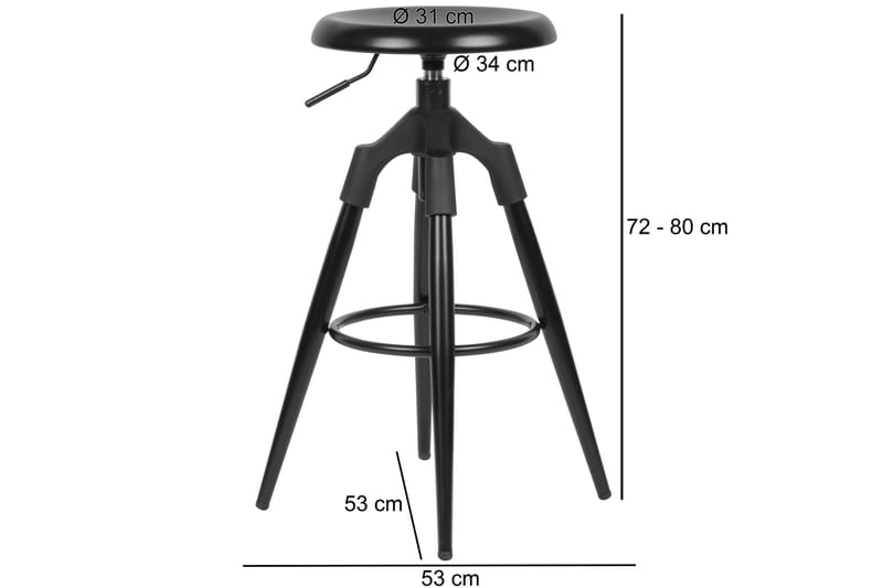 Vabensted Barstol - Svart - Möbler - Fåtölj & stolar - Barstol & barpall
