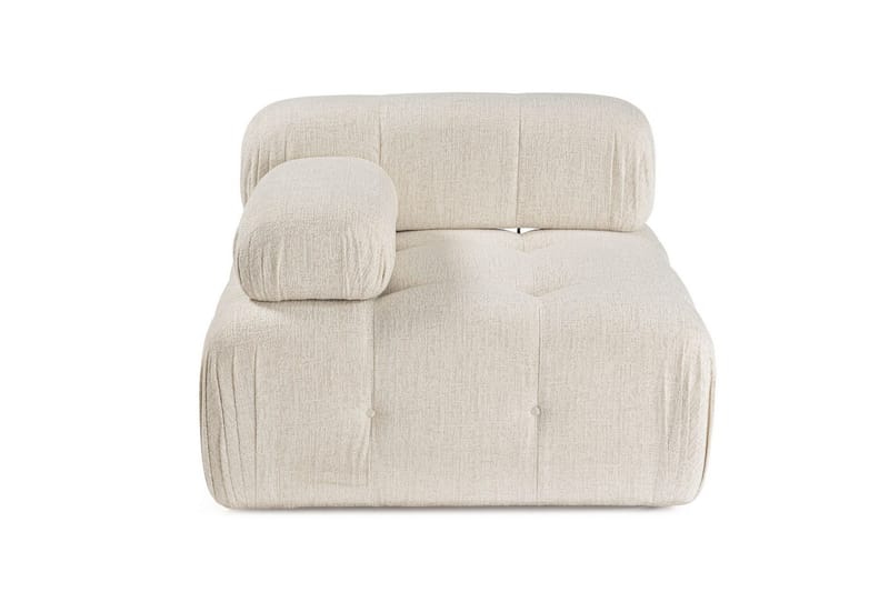 Belgin Vänstermodul / Fåtölj med utfällbara armstöd och ryggstöd - Cream - Möbler - Fåtölj & stolar - Fåtölj