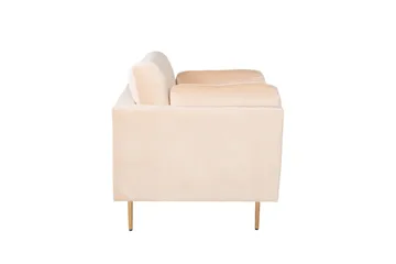 Bloom Sammetssfåtölj - Beige - Möbler - Fåtölj & stolar - Fåtölj