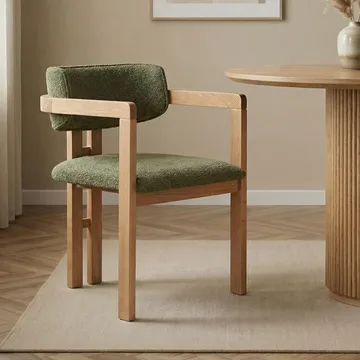 Bonavista Stol - grön och ek - Möbler - Fåtölj & stolar - Matstol & köksstol