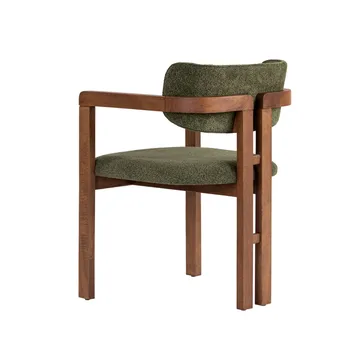 Bonavista Stol - grön och valnöt - Möbler - Fåtölj & stolar - Matstol & köksstol