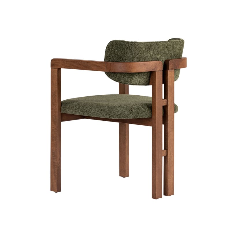 Bonavista Stol - grön och valnöt - Möbler - Fåtölj & stolar - Matstol & köksstol