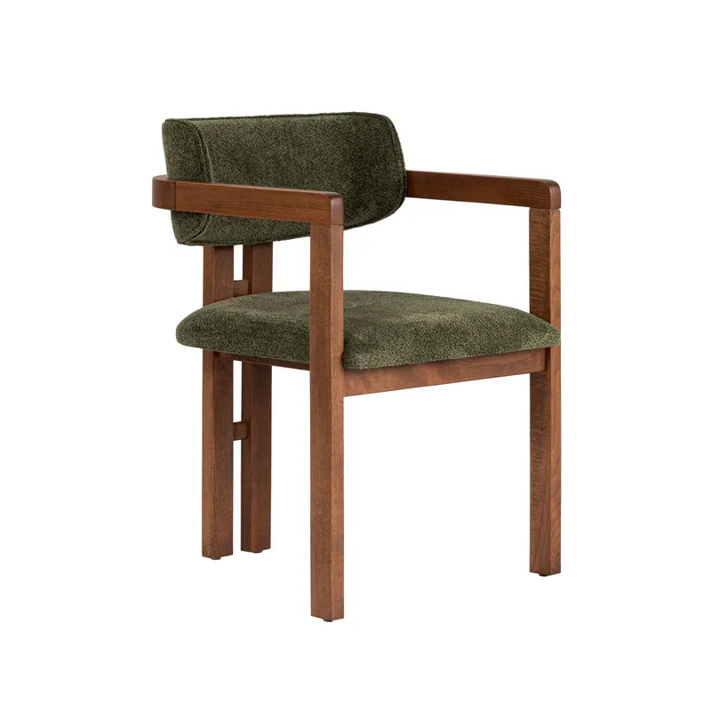 Bonavista Stol, grön och valnöt