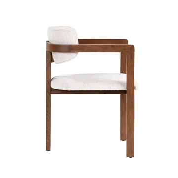 Bonavista Stol - vit och valnöt - Möbler - Fåtölj & stolar - Matstol & köksstol