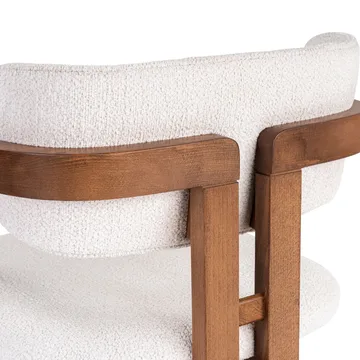 Bonavista Stol - vit och valnöt - Möbler - Fåtölj & stolar - Matstol & köksstol