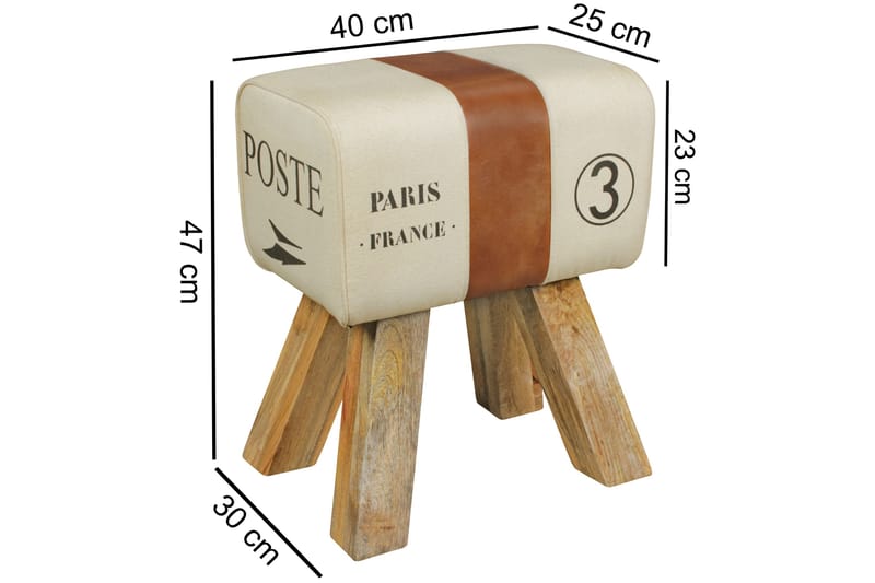Brickworth Sittpall - Beige - Möbler - Fåtölj & stolar - Pall & puff