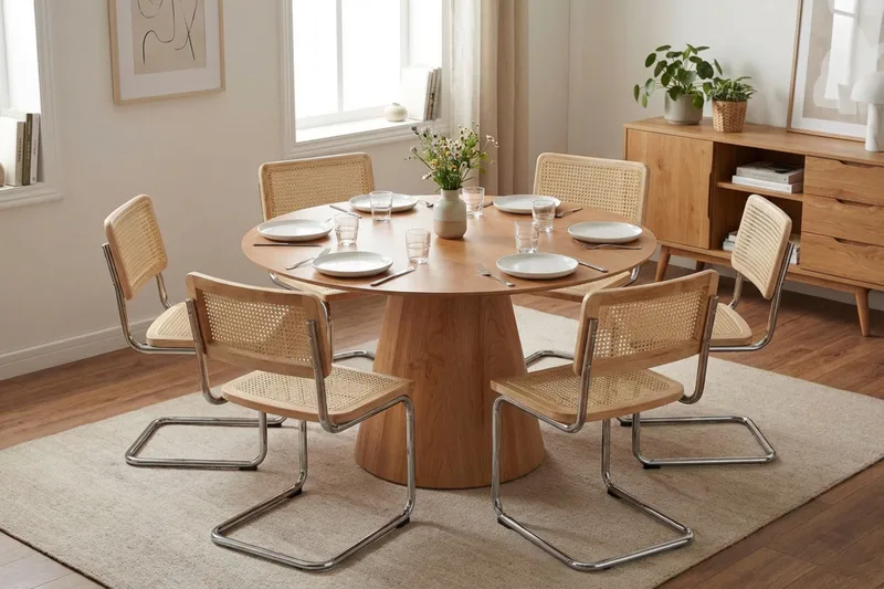 Build Matstol i Rotting - Natur/Krom - Möbler - Fåtölj & stolar - Matstol & köksstol