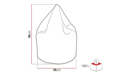 Buzzie Sittsäck 70 cm - Grå - Möbler - Fåtölj & stolar - Sittsäck & saccosäck