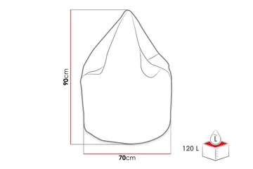 Buzzie Sittsäck 70 cm - Grå - Möbler - Fåtölj & stolar - Sittsäck & saccosäck