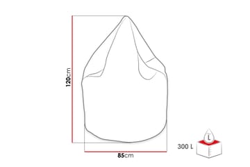 Buzzie Sittsäck 85 cm 120x - Grå - Möbler - Fåtölj & stolar - Sittsäck & saccosäck