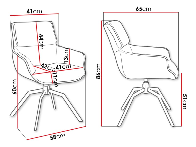 Calrosen Kontorsstol 2-pack - Grå - Möbler - Fåtölj & stolar - Kontorsstol & skrivbordsstol