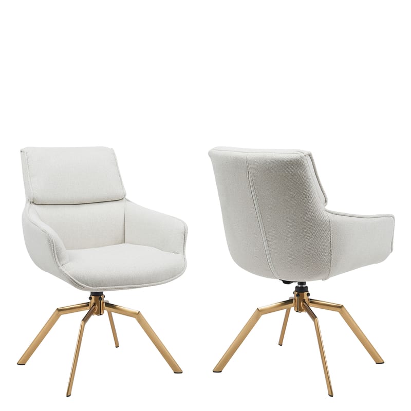 Calrosen Kontorsstol 2-pack - Beige - Möbler - Fåtölj & stolar - Kontorsstol & skrivbordsstol