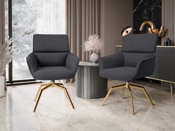 Calrosen Kontorsstol 2-pack - Grå - Möbler - Fåtölj & stolar - Kontorsstol & skrivbordsstol