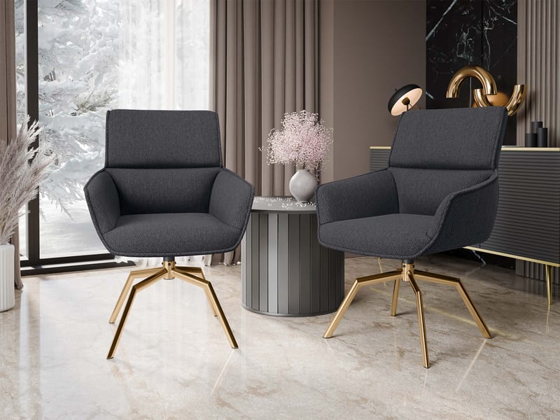 Calrosen Kontorsstol 2-pack - Grå - Möbler - Fåtölj & stolar - Kontorsstol & skrivbordsstol