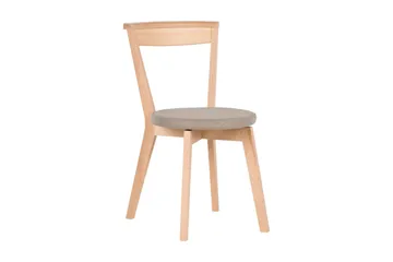 Chair Matstol i Tyg och Ljust Trä - Gråbeige - Möbler - Fåtölj & stolar - Matstol & köksstol