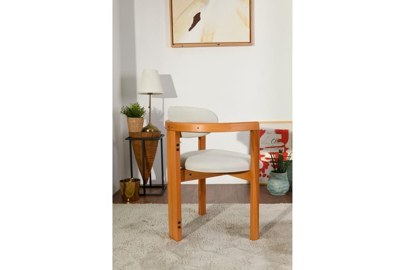 Cheri Karmstol - Cream/Ek - Möbler - Fåtölj & stolar - Matstol & köksstol