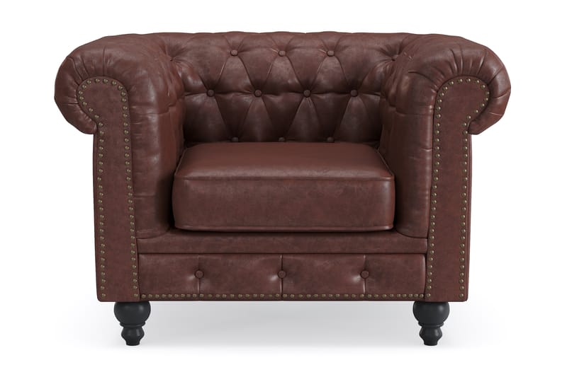 Chesterfield Deluxe Fåtölj - Mörkbrun - Möbler - Fåtölj & stolar - Fåtölj