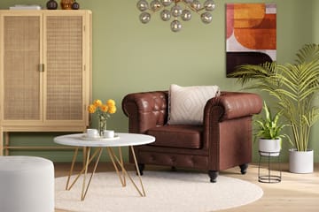 Chesterfield Deluxe Fåtölj - Mörkbrun - Möbler - Fåtölj & stolar - Fåtölj