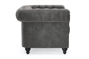Chesterfield Deluxe Fåtölj - Mörkgrå - Möbler - Fåtölj & stolar - Fåtölj