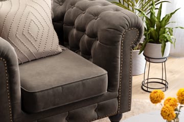 Chesterfield Deluxe Fåtölj - Mörkgrå - Möbler - Fåtölj & stolar - Fåtölj