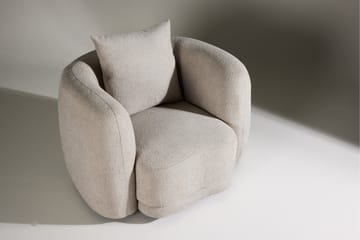 Cielo Modern Rund Fåtölj i Tyg - Beige - Möbler - Fåtölj & stolar - Fåtölj