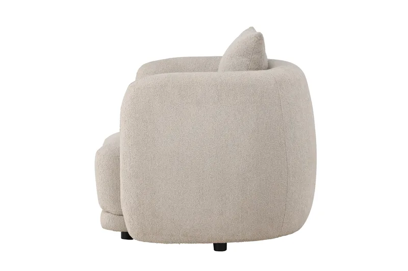 Cielo Modern Rund Fåtölj i Tyg - Beige - Möbler - Fåtölj & stolar - Fåtölj