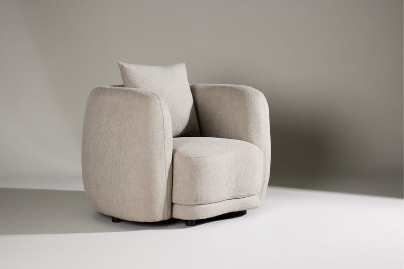 Cielo Modern Rund Fåtölj i Tyg - Beige - Möbler - Fåtölj & stolar - Fåtölj
