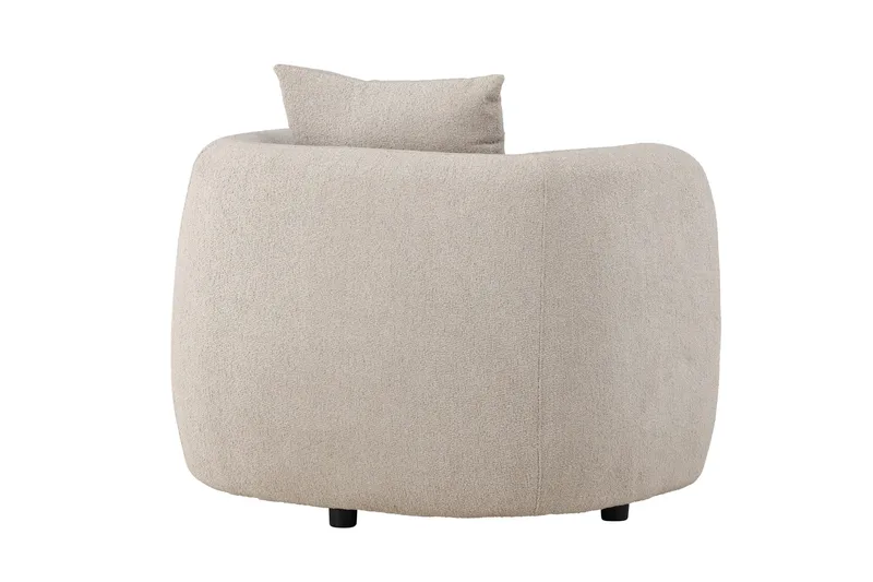 Cielo Modern Rund Fåtölj i Tyg - Beige - Möbler - Fåtölj & stolar - Fåtölj