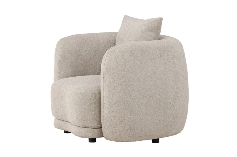 Cielo Modern Rund Fåtölj i Tyg - Beige - Möbler - Fåtölj & stolar - Fåtölj