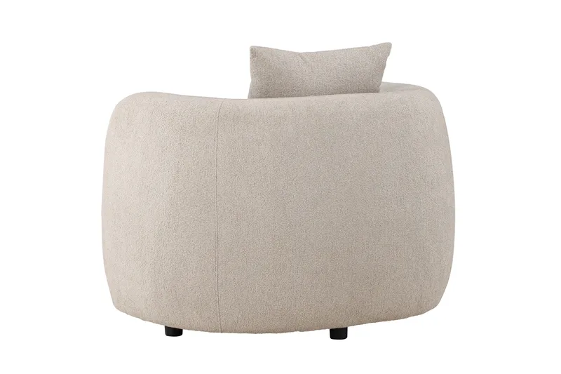 Cielo Modern Rund Fåtölj i Tyg - Beige - Möbler - Fåtölj & stolar - Fåtölj
