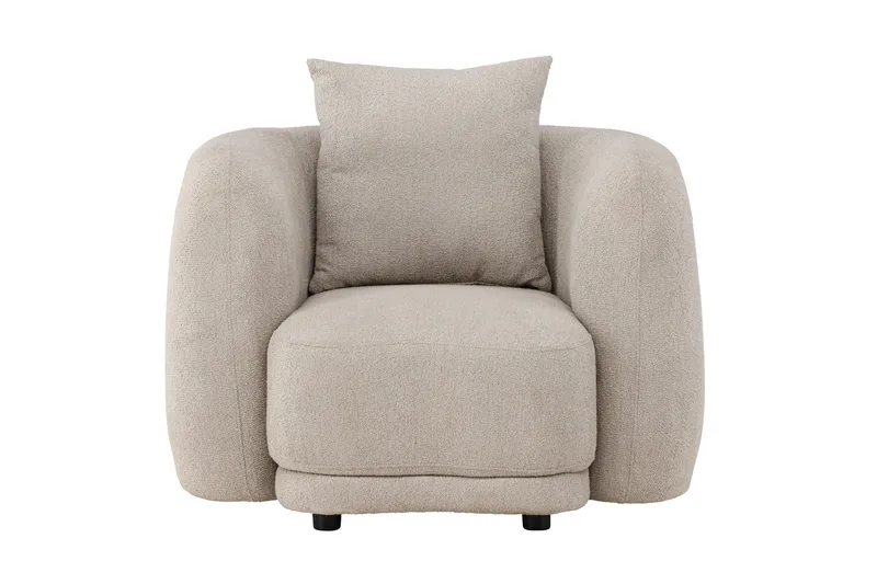 Cielo Modern Rund Fåtölj i Tyg, Beige