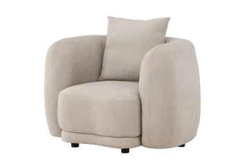 Cielo Modern Rund Fåtölj i Tyg - Beige - Möbler - Fåtölj & stolar - Fåtölj