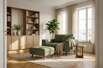 Copenhagen Premium Djup Fåtölj i Chenille - Grön - Möbler - Fåtölj & stolar - Fåtölj