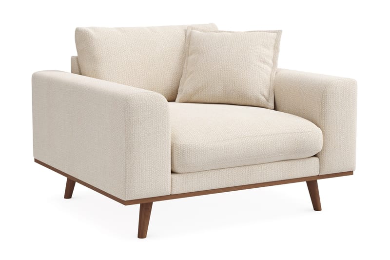 Copenhagen Premium Djup Fåtölj i Chenille - Ljusbeige - Möbler - Fåtölj & stolar - Fåtölj