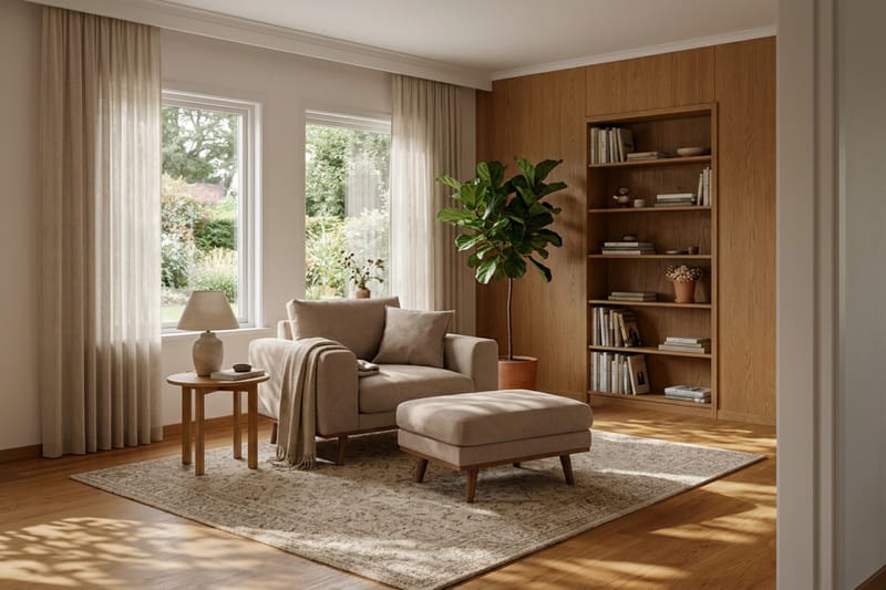 Copenhagen Premium Djup Fåtölj i Chenille - Ljusbrun - Möbler - Fåtölj & stolar - Fåtölj