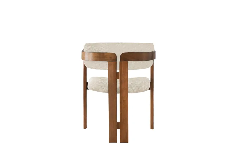 Dellon Karmstol - Ljusgrå/Valnöt - Möbler - Fåtölj & stolar - Matstol & köksstol