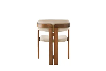 Dellon Karmstol - Valnöt/Beige - Möbler - Fåtölj & stolar - Matstol & köksstol